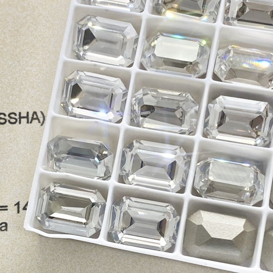 Swarovski 4610 Crystal Fancy Stone Silver Shade （14x10mm）
