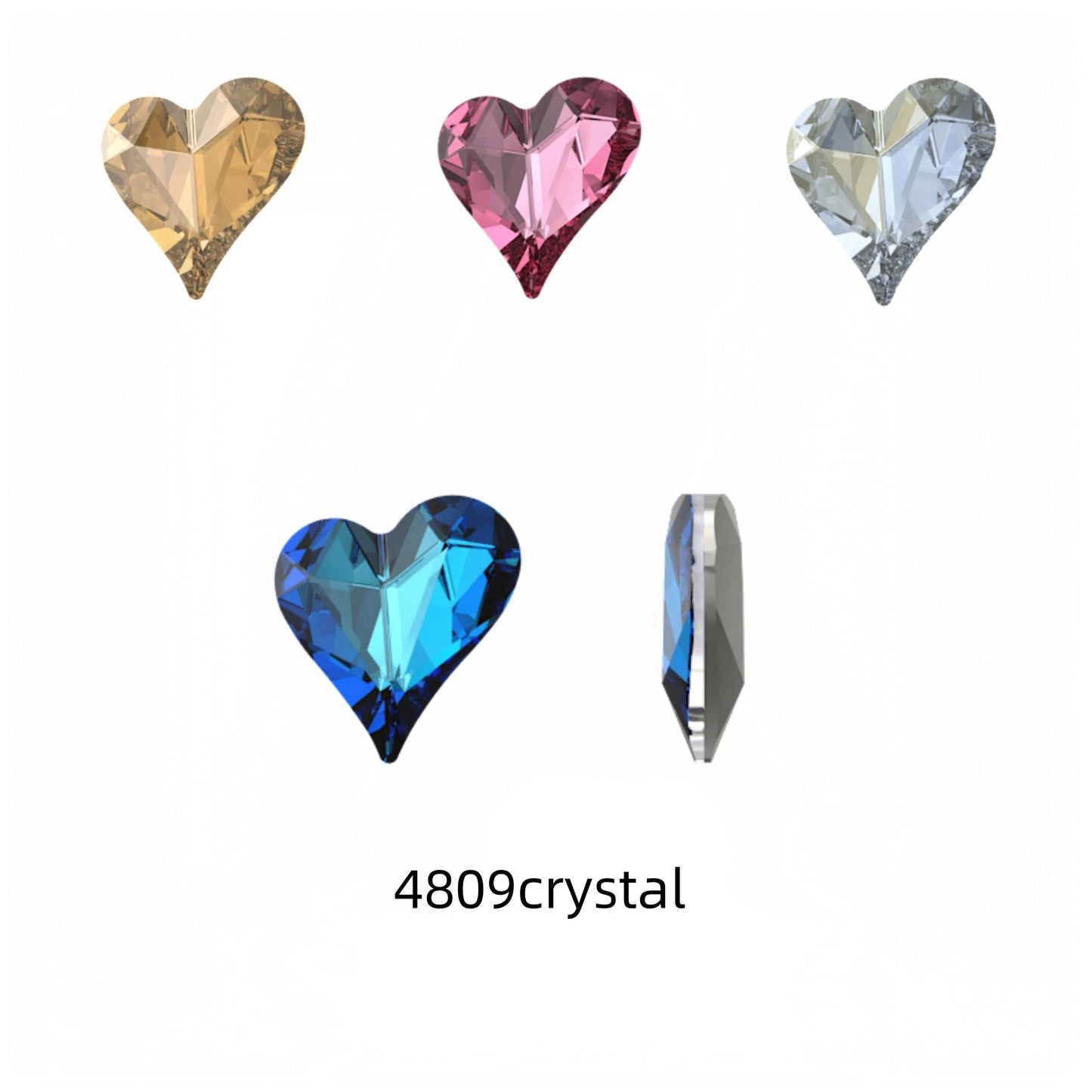 Swarovski 4809 crystal Sweet heart Fancy Stone 262Rose Peach（13x12mm）
