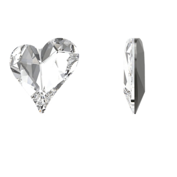 Swarovski 4809 crystal Sweet heart Fancy Stone 001white （27x25mm）