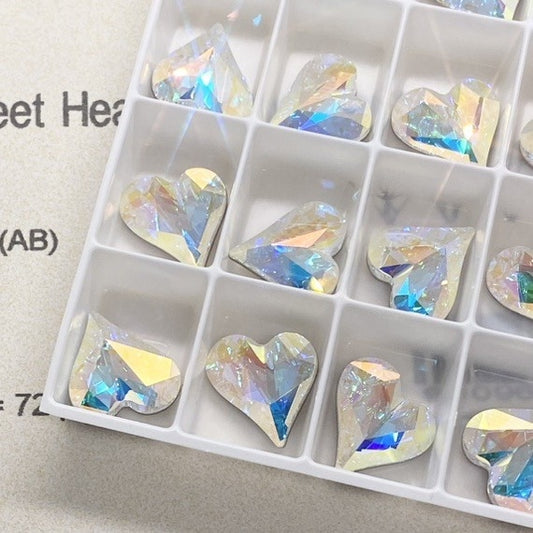 Swarovski 4810 Crystal  Heart Fancy Stone AB（13x12mm）