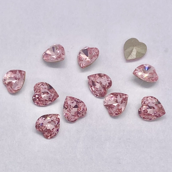 Swarovski 4831 Crystal Antique Heart Fancy Stone 223 Light Rose