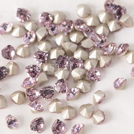 Swarovski 4835 Crystal Mini Heart Fancy Stone 212 Light Amethyst