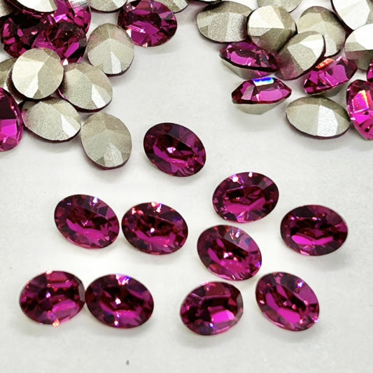 Swarovski 4128 Crystal XILION Oval Fancy Stone 502 Fuchsia（8x6mm）