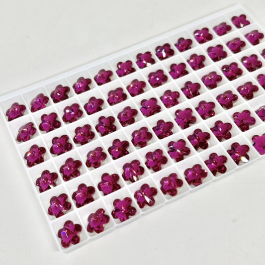 Swarovski 4744 crystal Flower Fancy Stone 502 Fuchsia（10mm）