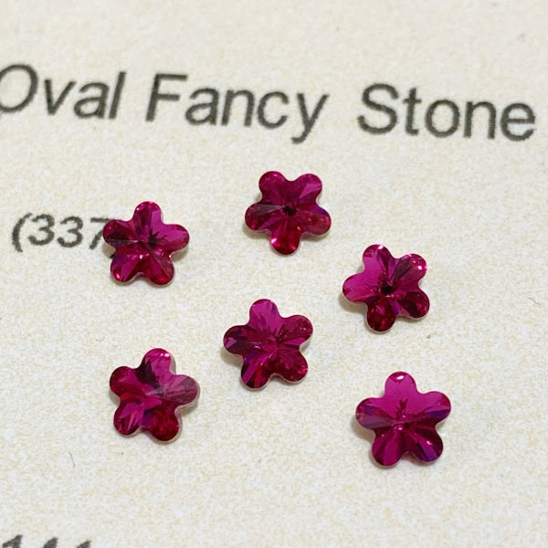 Swarovski 4744 crystal Flower Fancy Stone 502 Fuchsia（6mm）