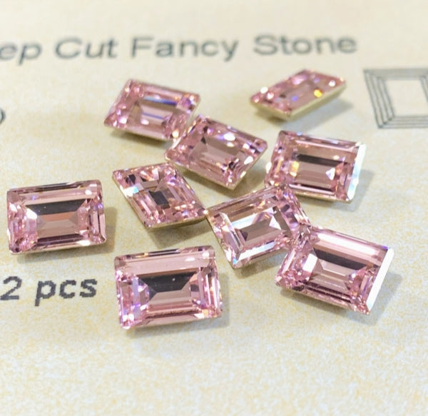 Swarovski 4527 crystal Step Cut Fancy Stone 508 Rosaline（8x6mm）