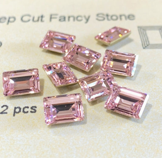 Swarovski 4527 crystal Step Cut Fancy Stone 508 Rosaline（8x6mm）