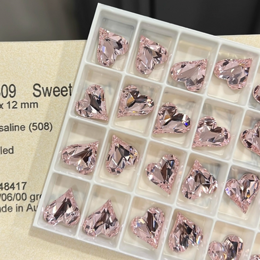 Swarovski 4809 crystal Sweet heart Fancy Stone 508Rosaline（13x12mm）