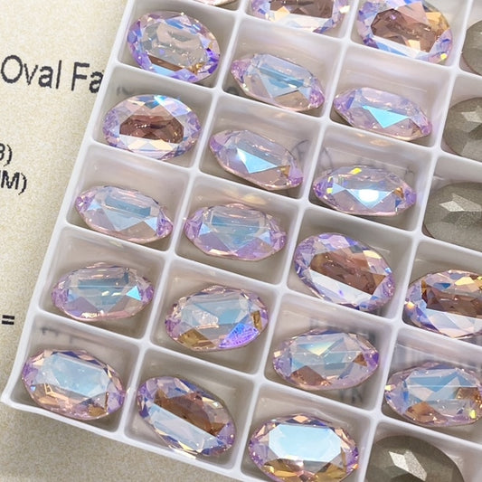 Swarovski 4120 crystal Oval Fancy Stone 508shim  Rosaline Shimmer（14x10mm）