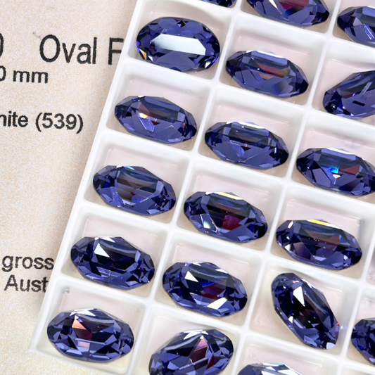 Swarovski 4120 crystal Oval Fancy Stone 539Tanzanite（14x10mm）