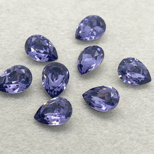 Swarovski 4320 Crystal  Pear Fancy Stone 539Tanzanite（6x4mm）