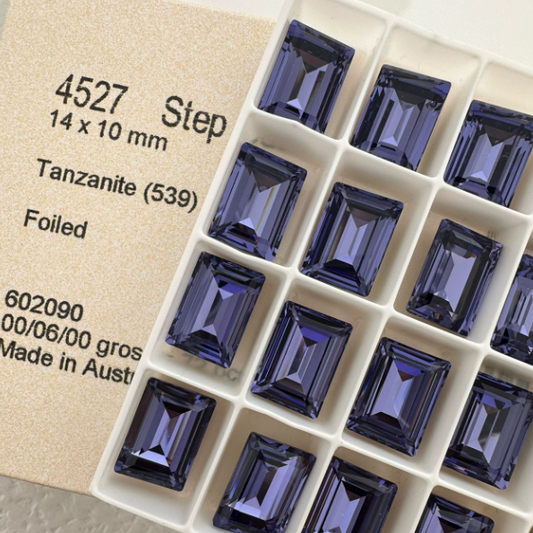 Swarovski 4527 crystal Step Cut Fancy Stone 539 Tanzanite （14x10mm）