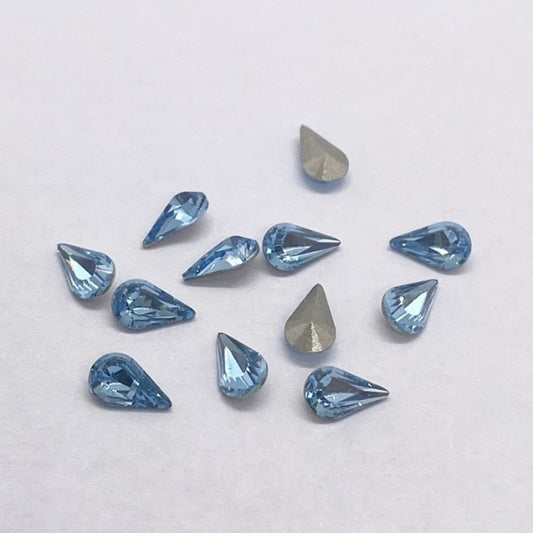 Swarovski 4328 Crystal XILION Pear Fancy Stone 202Aquamarine（6x3.6mm）