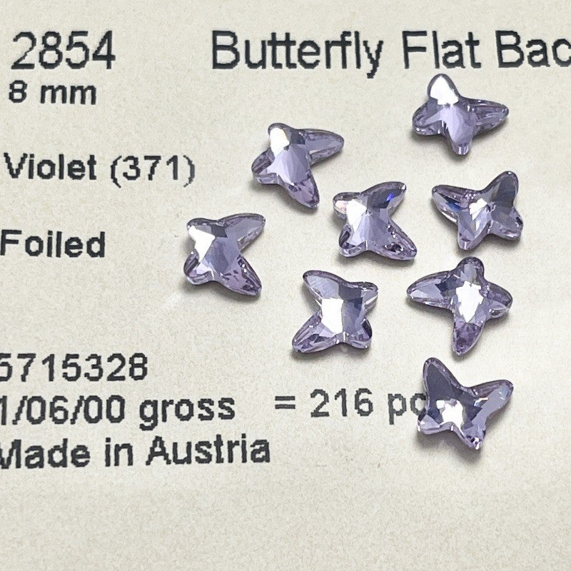 Swarovski 2854 Butterfly Flat back crystals（8mm）
