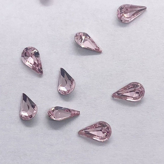 Swarovski 4328 Crystal XILION Pear Fancy Stone 223  Light Rose（6x3.6mm）