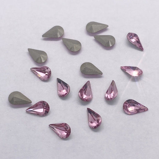 Swarovski 4328 Crystal XILION Pear Fancy Stone 209 Rose（6x3.6mm）