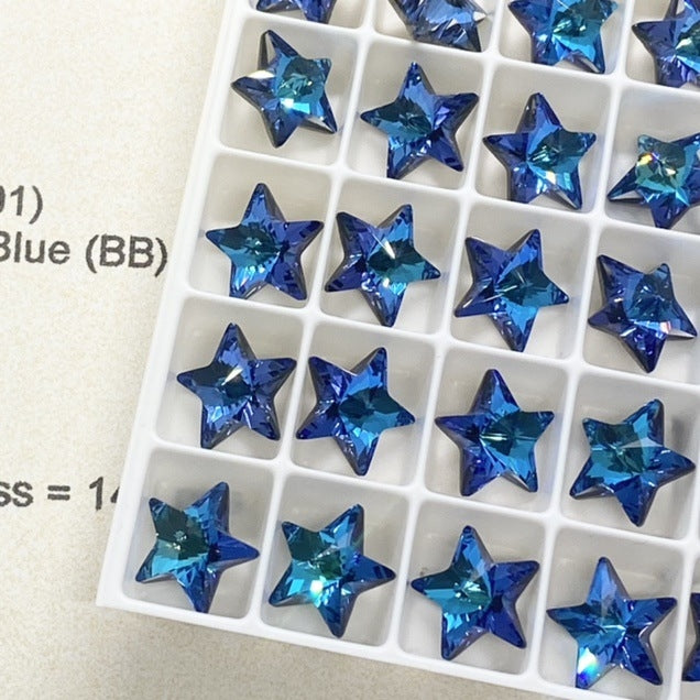 Swarovski 4745 Crystal star Fancy Stone Bermuda Blue（10mm）