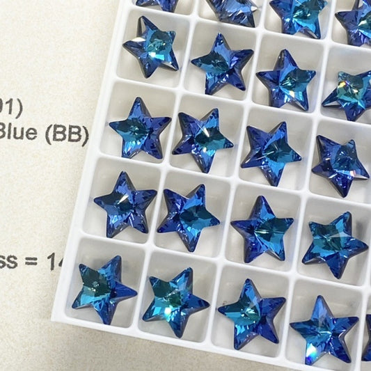 Swarovski 4745 Crystal star Fancy Stone Bermuda Blue（10mm）