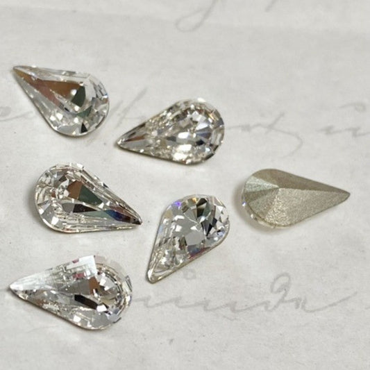 Swarovski 4328 Crystal XILION Pear Fancy Stone 001white（6x3.6mm）