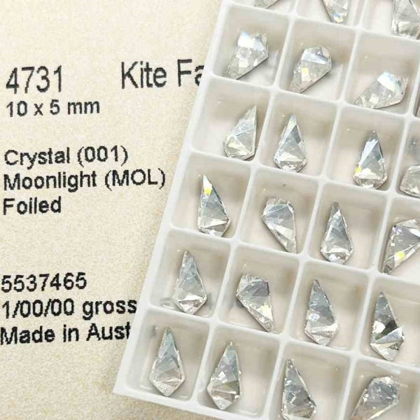Swarovski 4731 Crystal Kite Fancy Stone Crystal Moonlight （10x5mm）