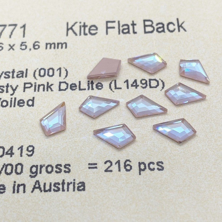 Swarovski 2771 Kite Flat Back crystals（8.6x5.6mm）