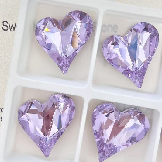 Swarovski 4809 crystal Sweet heart Fancy Stone 371Violet（27x25mm）