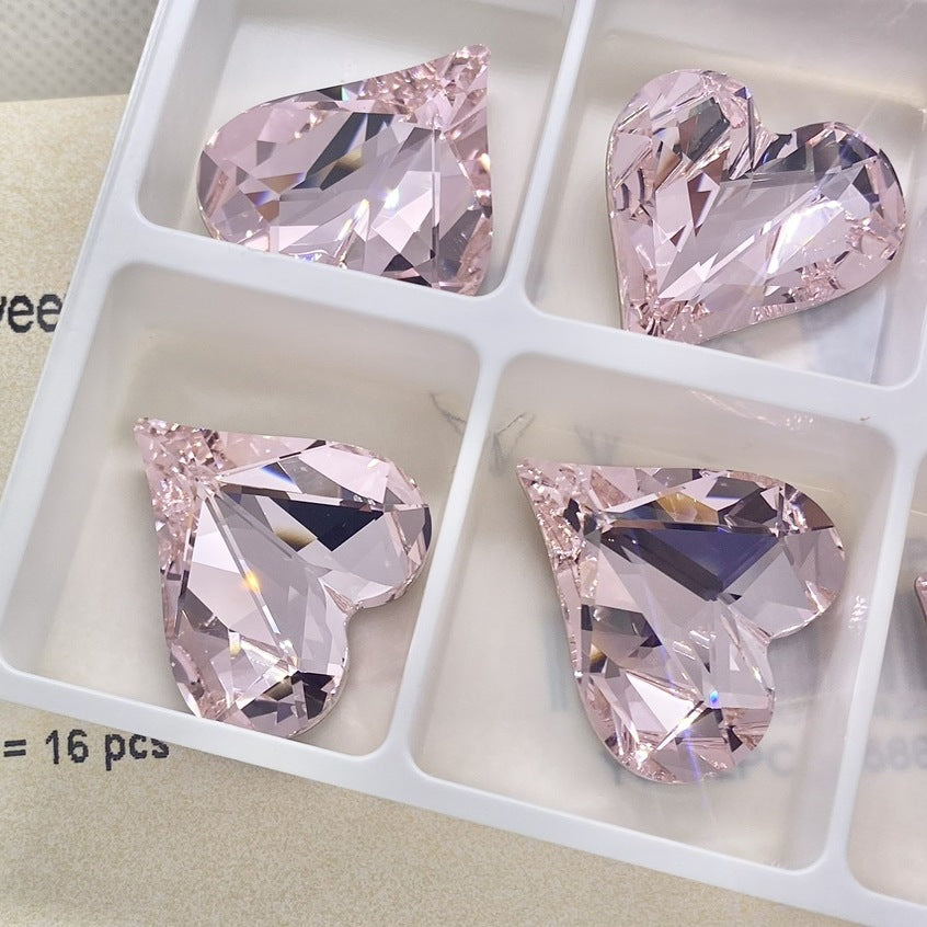 Swarovski 4809 crystal Sweet heart Fancy Stone 508Rosaline（27x25mm）