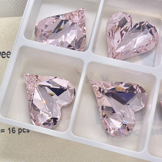 Swarovski 4809 crystal Sweet heart Fancy Stone 508Rosaline（27x25mm）