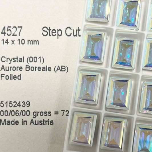 Swarovski 4527 crystal Step Cut Fancy Stone ab （14x10mm）