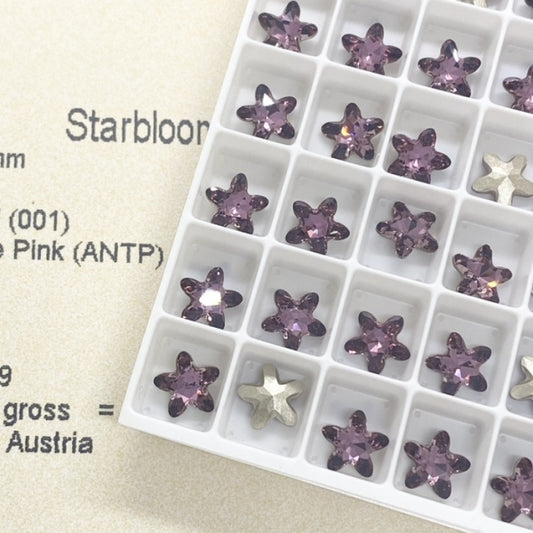 Swarovski 4754 crystal Starblopm FS Stone Antique Pink （8mm）