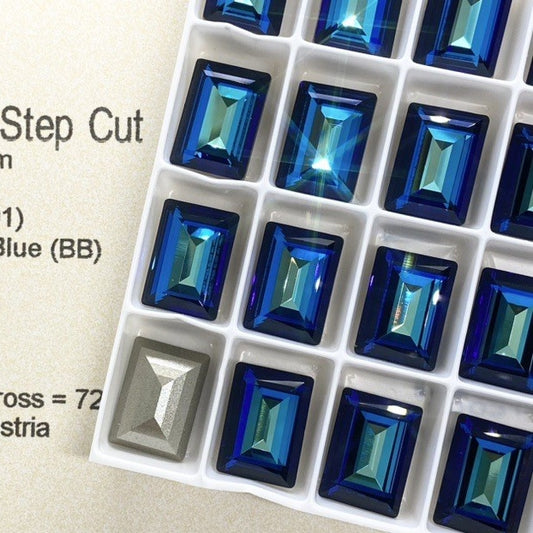 Swarovski 4527 crystal Step Cut Fancy Stone Bermuda Blue（14x10mm）