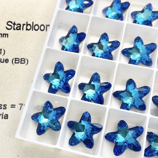 Swarovski 4754 crystal Starblopm FS Stone Bermuda Blue（13mm）