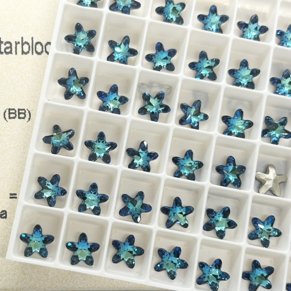 Swarovski 4754 crystal Starblopm FS Stone Bermuda Blue（8mm）
