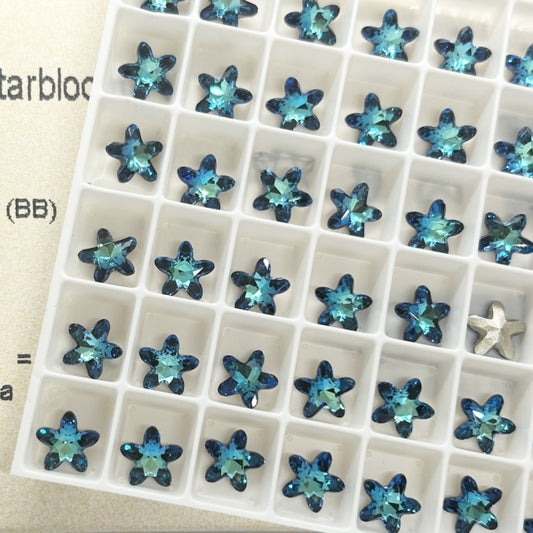Swarovski 4754 crystal Starblopm FS Stone Bermuda Blue（8mm）