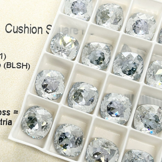 Swarovski 4470 crystal Cushion Square Blue Shade（10mm）