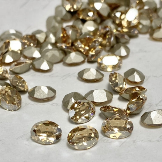 Swarovski 4120 crystal Oval Fancy Stone Golden Shadow （8x6mm）