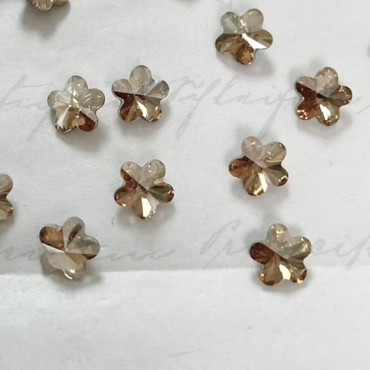Swarovski 4744 crystal Flower Fancy Stone Golden Shadow（6mm）