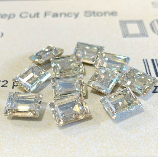 Swarovski 4527 crystal Step Cut Fancy Stone Crystal Moonlight（8x6mm）