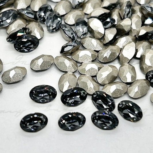 Swarovski 4120 crystal Oval Fancy Stone Silver Night  （6x4mm）