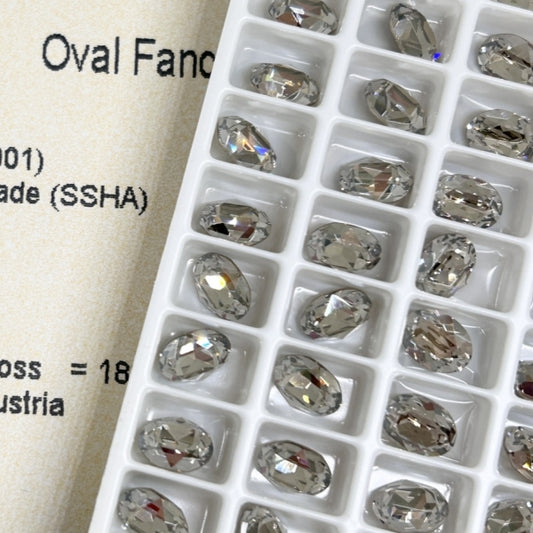 Swarovski 4120 crystal Oval Fancy Stone Silver Shade （8x6mm）