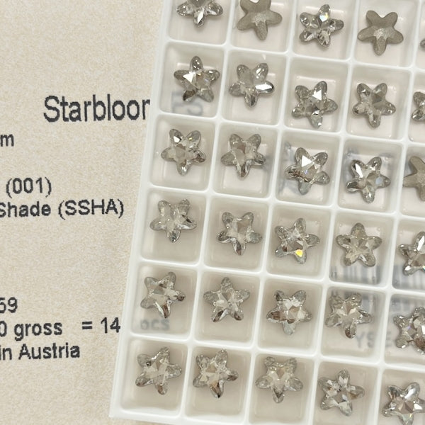 Swarovski 4754 crystal Starblopm FS Stone Silver Shade （8mm）