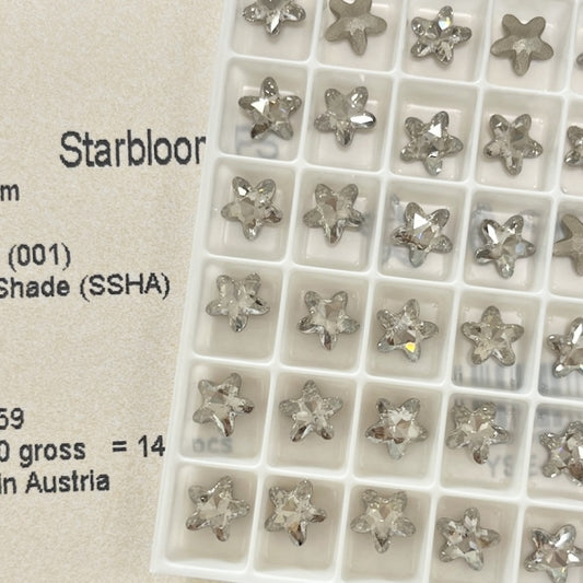 Swarovski 4754 crystal Starblopm FS Stone Silver Shade （8mm）